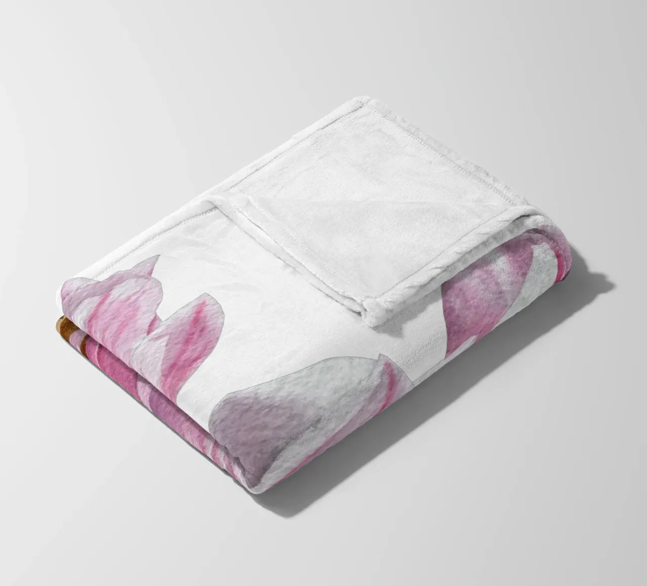 Magnolienblüten auf weiß coperta in pile da youdesignme