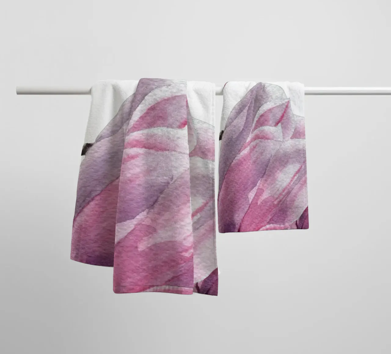 Magnolienblüten auf weiß asciugamano da bagno da youdesignme