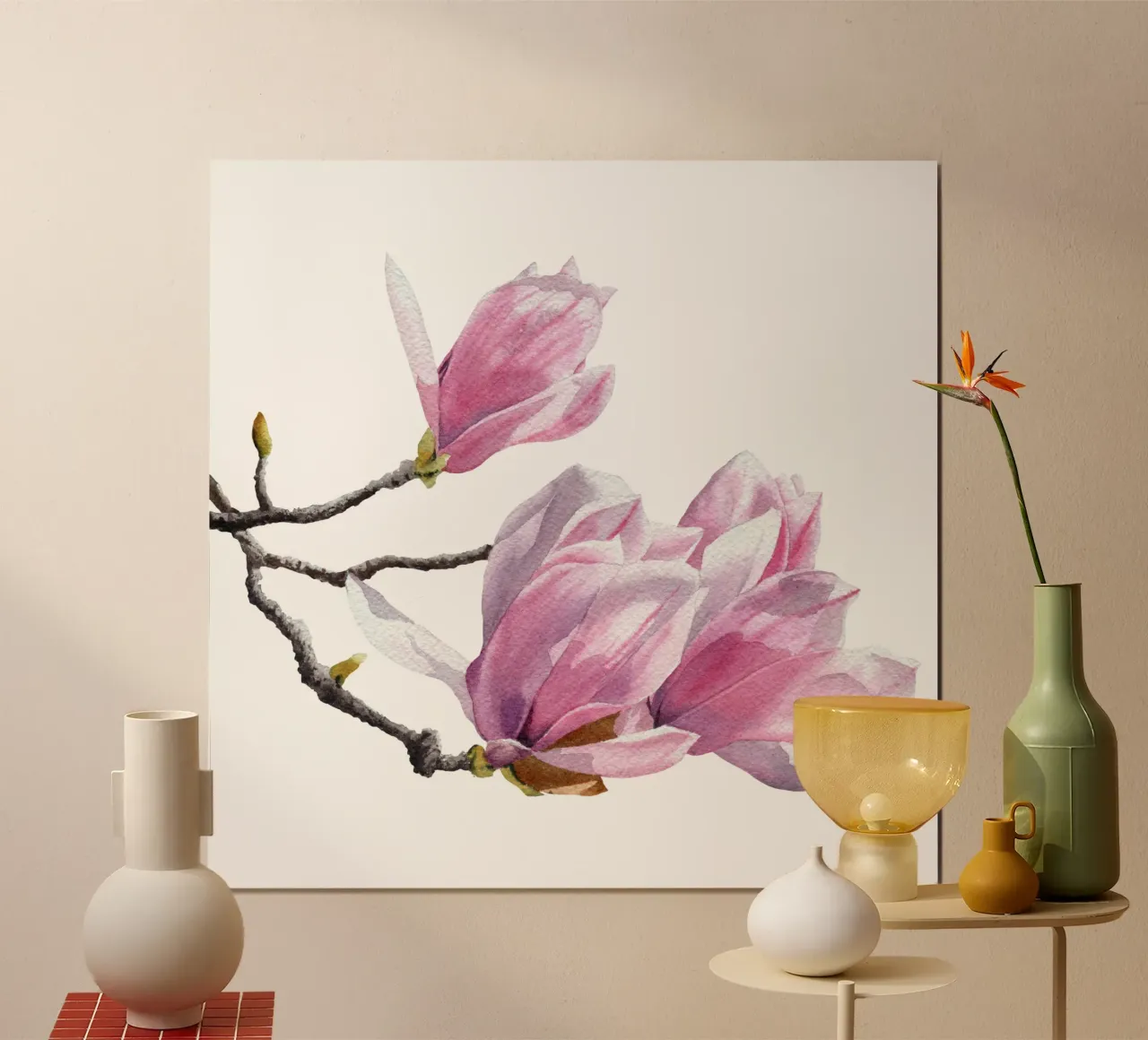 Magnolienblüten auf weiß Hahnemühle von youdesignme