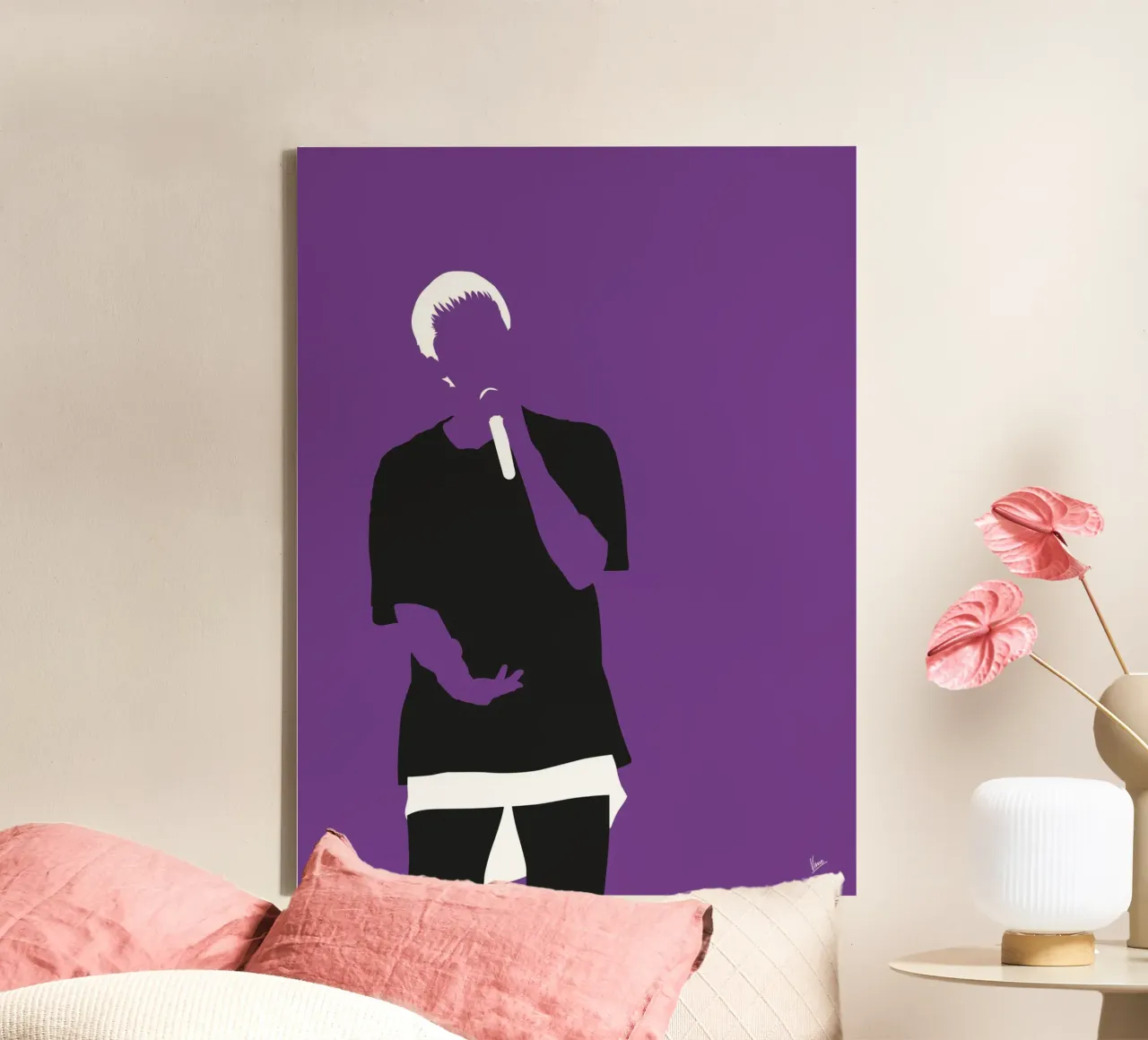 No231 JUSTIN tela con Cornice a cassetta da Iconic Rockstars