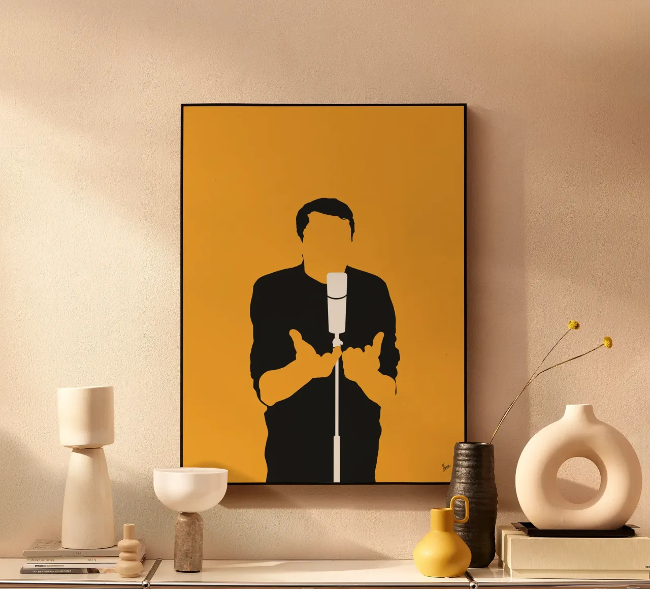 No234 JACQUES BREL Acryl-Glas von Iconic Rockstars
