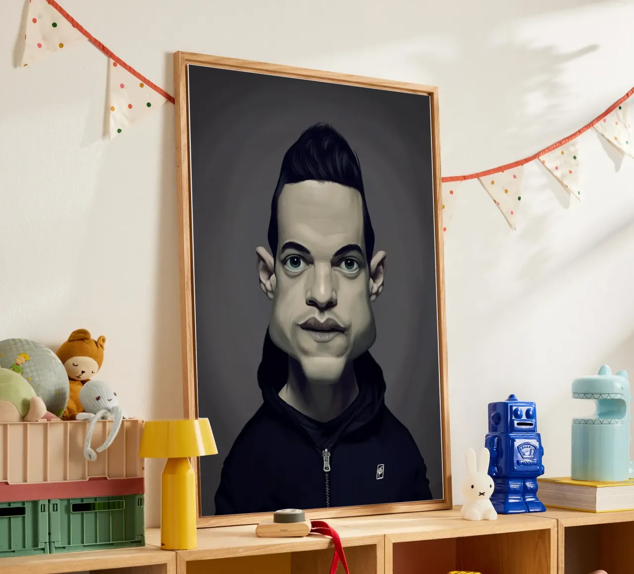Rami Malek plexiglass da Rob Art | Illustration