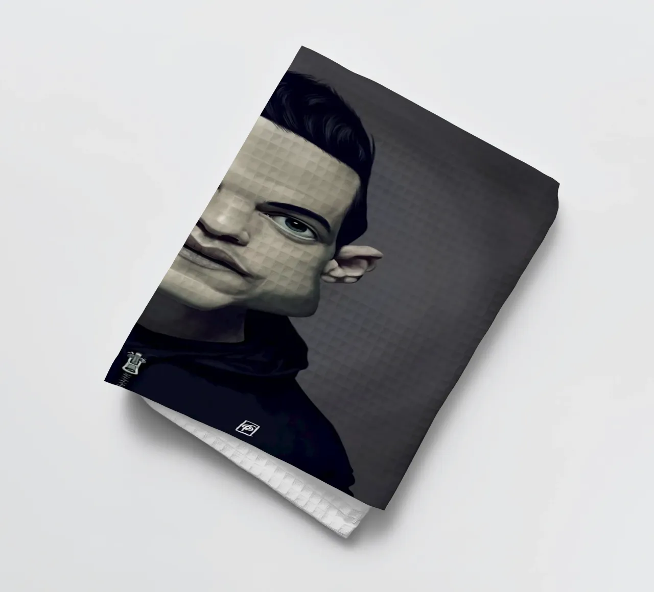 Rami Malek canovaccio da cucina da Rob Art | Illustration