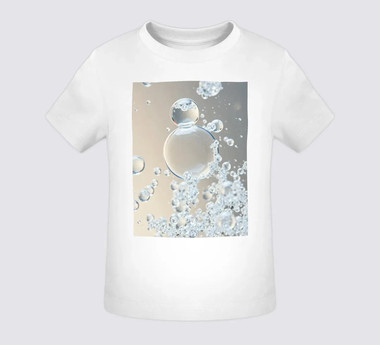Bubbles rise in a clear liquid water baby t-shirt by DesignDoodle
