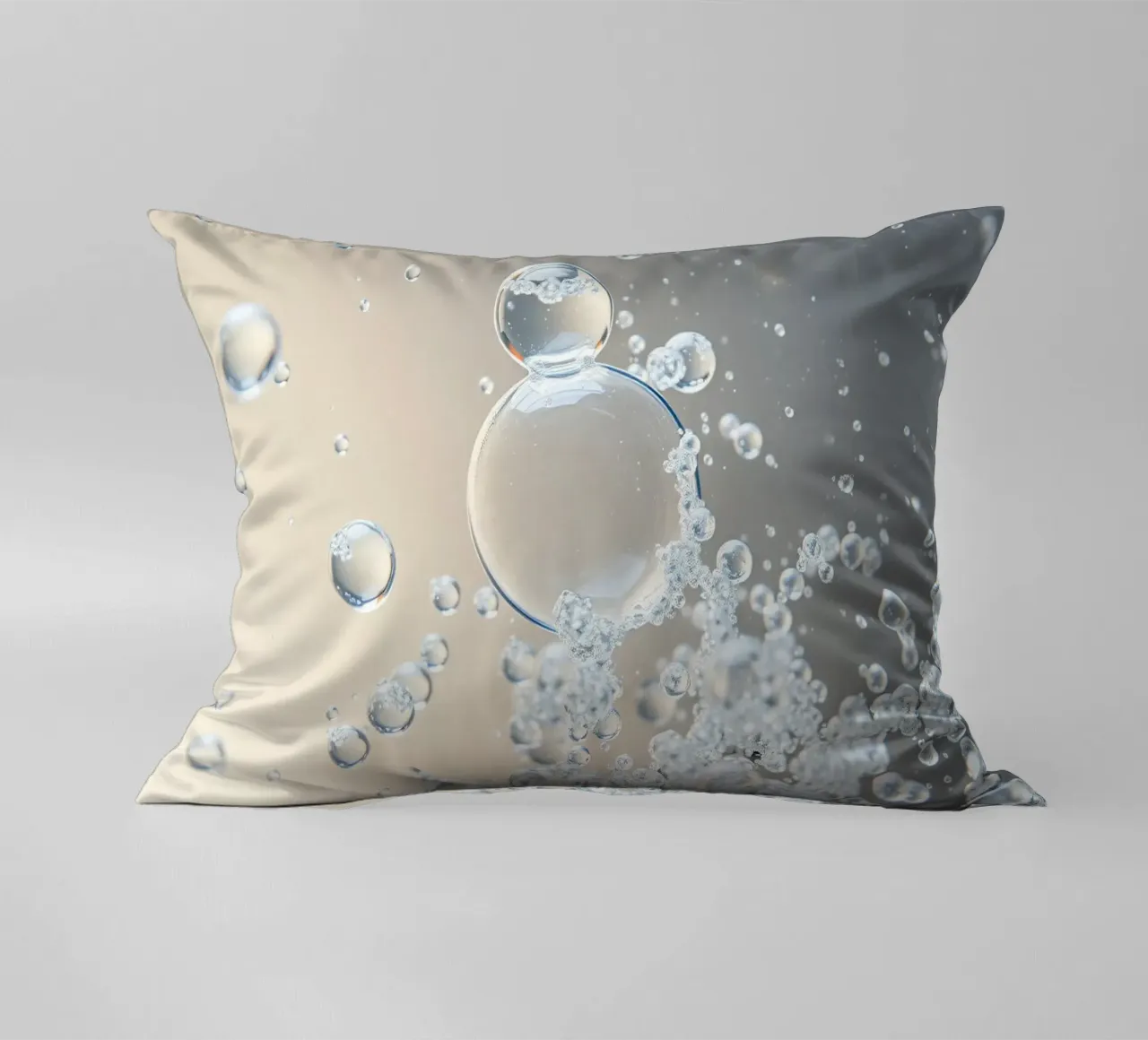 Bolle d'aria in un liquido limpido come l'acqua cuscino da DesignDoodle