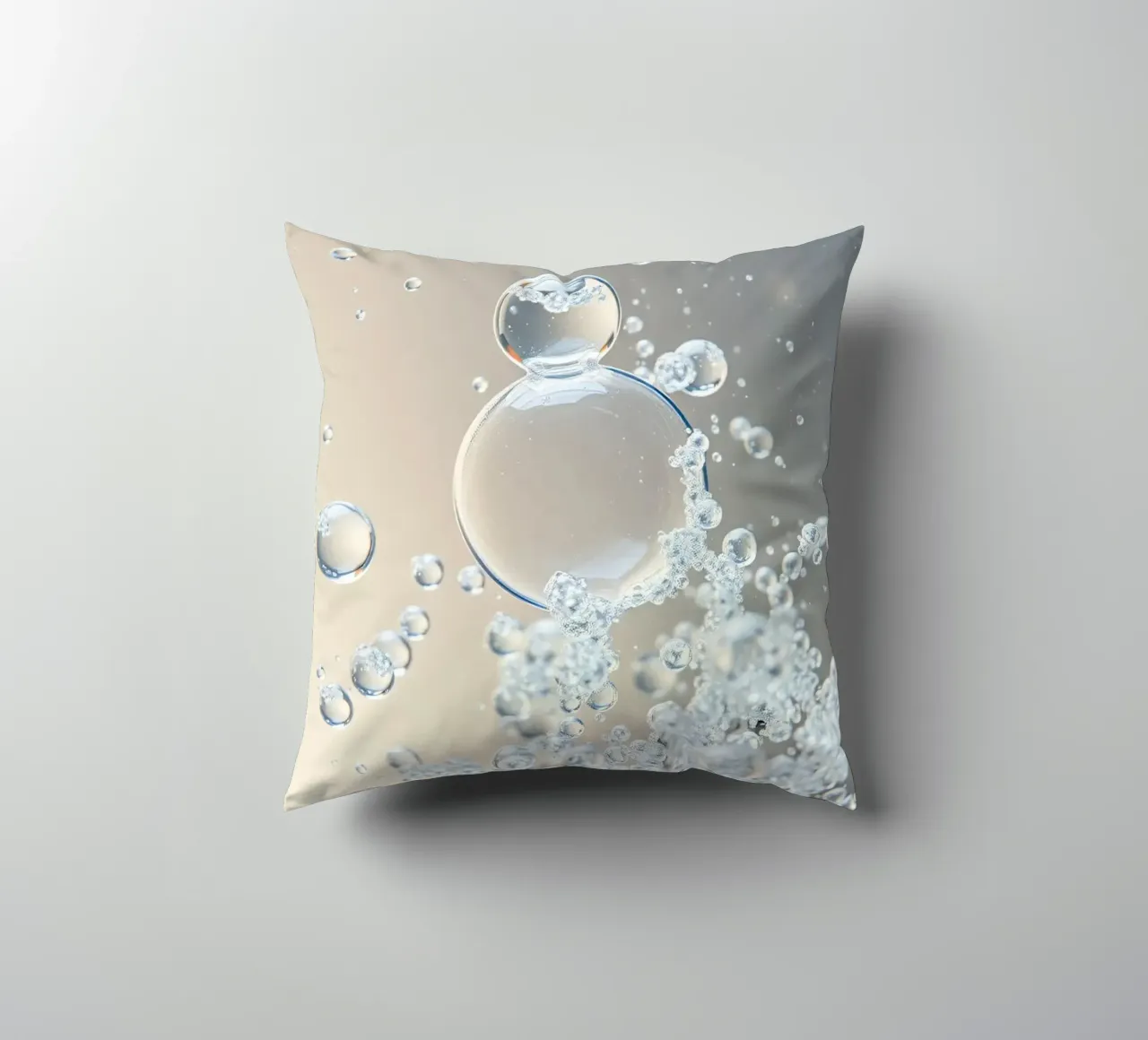 Bolle d'aria in un liquido limpido come l'acqua cuscino da DesignDoodle