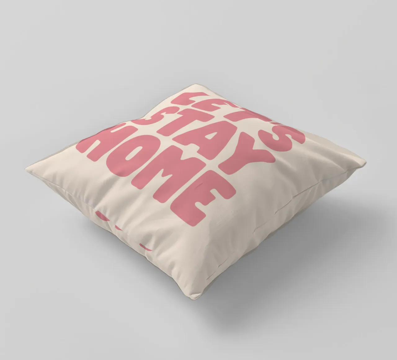 Restiamo a casa, moderno e accogliente design d'interni Typografie cuscino da THE MOTIVATED TYPE