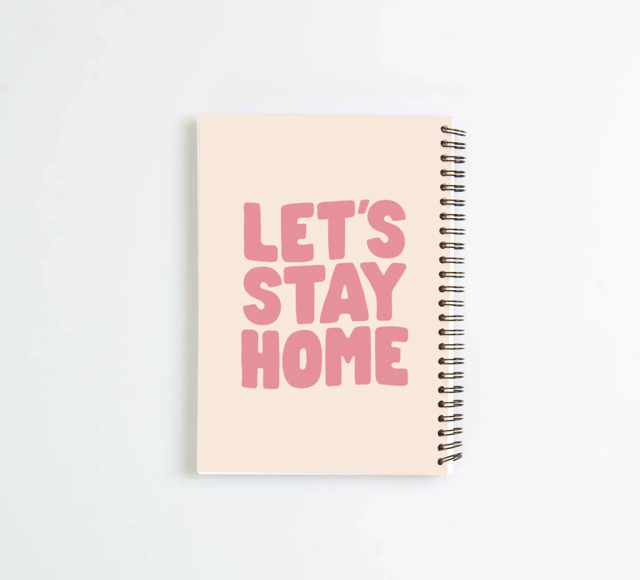 Restiamo a casa, moderno e accogliente design d'interni Typografie diario ad anelli da THE MOTIVATED TYPE