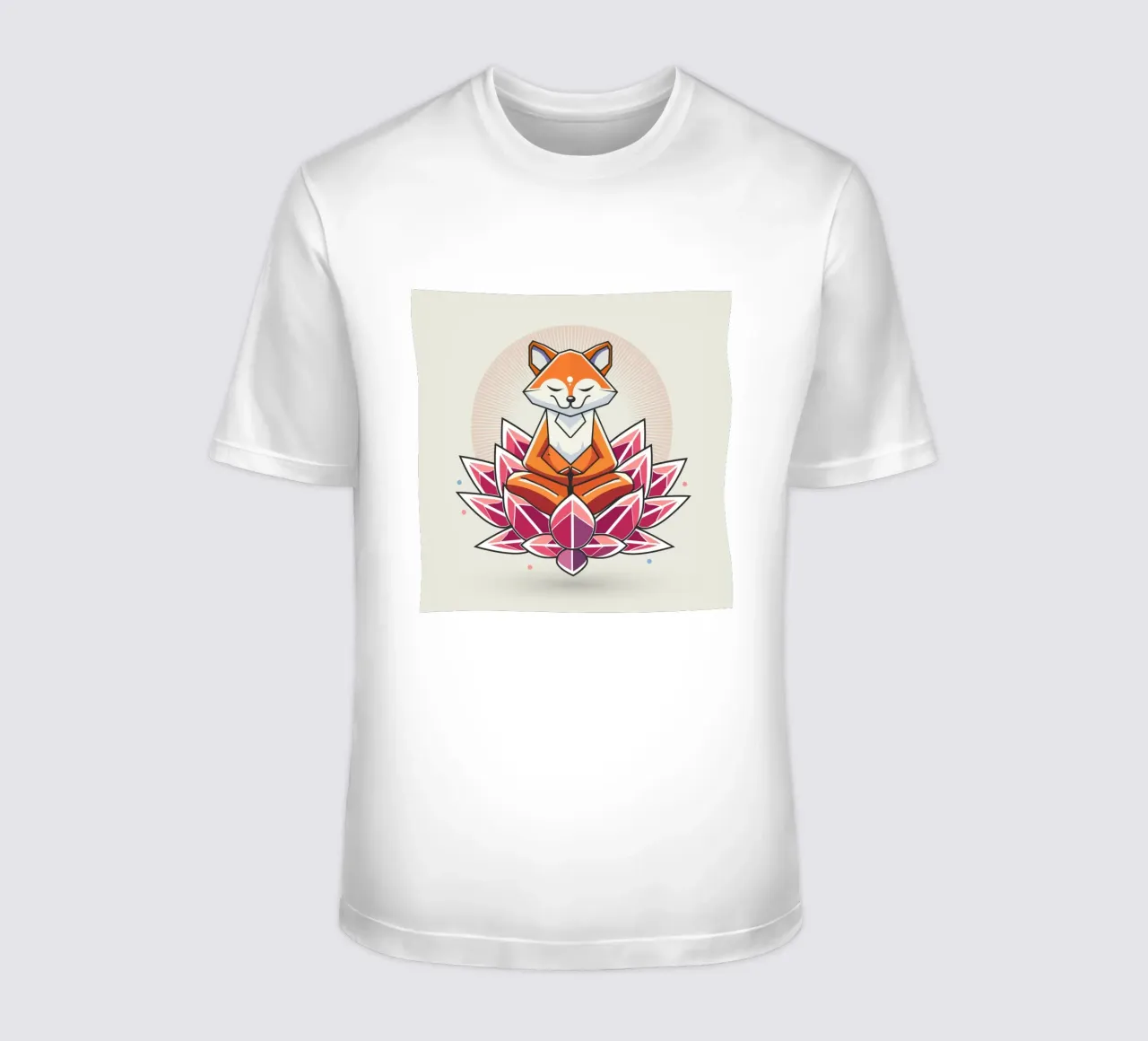 Ein friedlich meditierender Fuchs in Lotusblüte T-Shirt von namosh