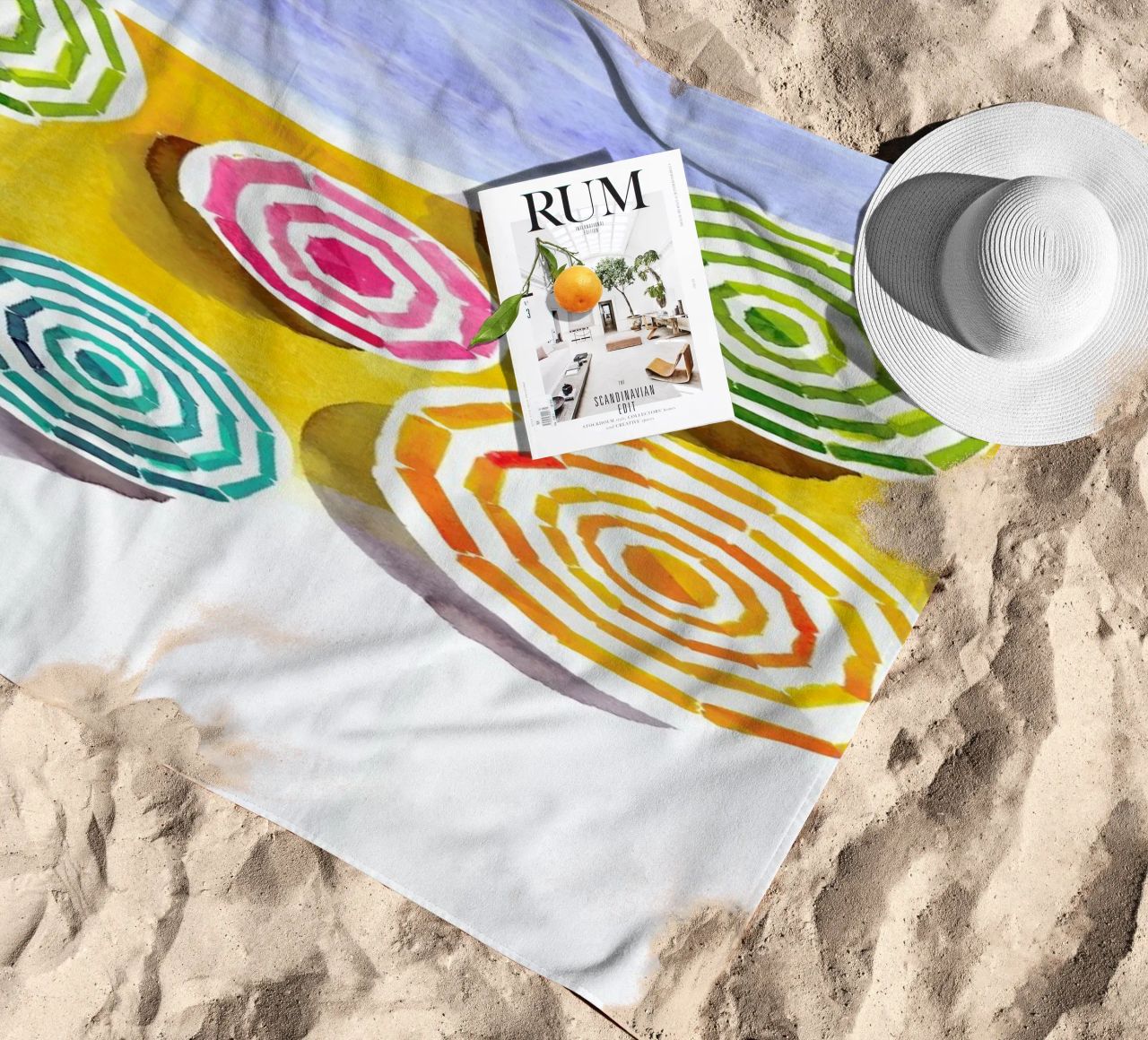 Summer Pop serviette de plage de Ekaterina Koroleva
