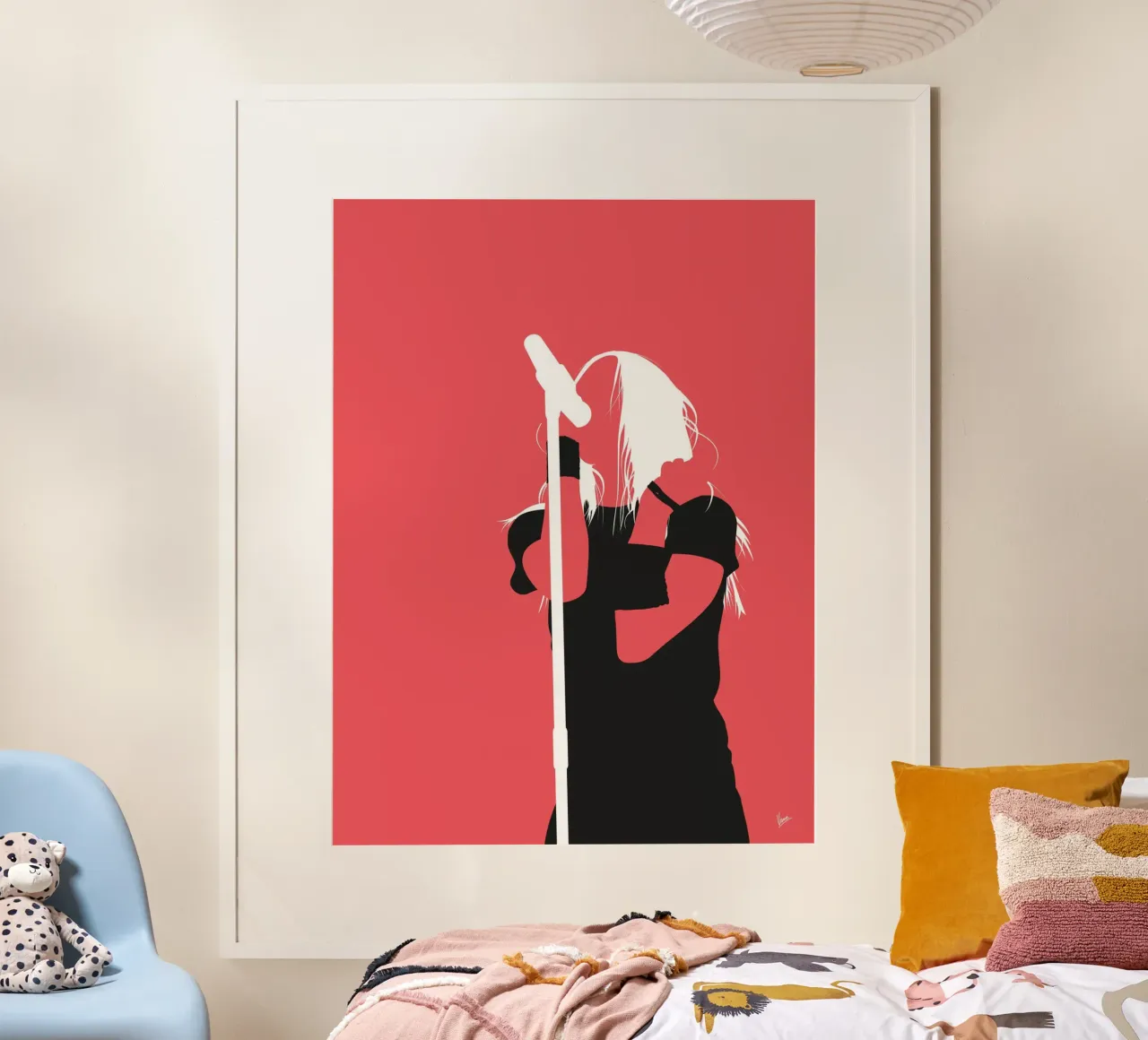 No262 Avril Lavigne poster con telaio in alluminio da Iconic Rockstars