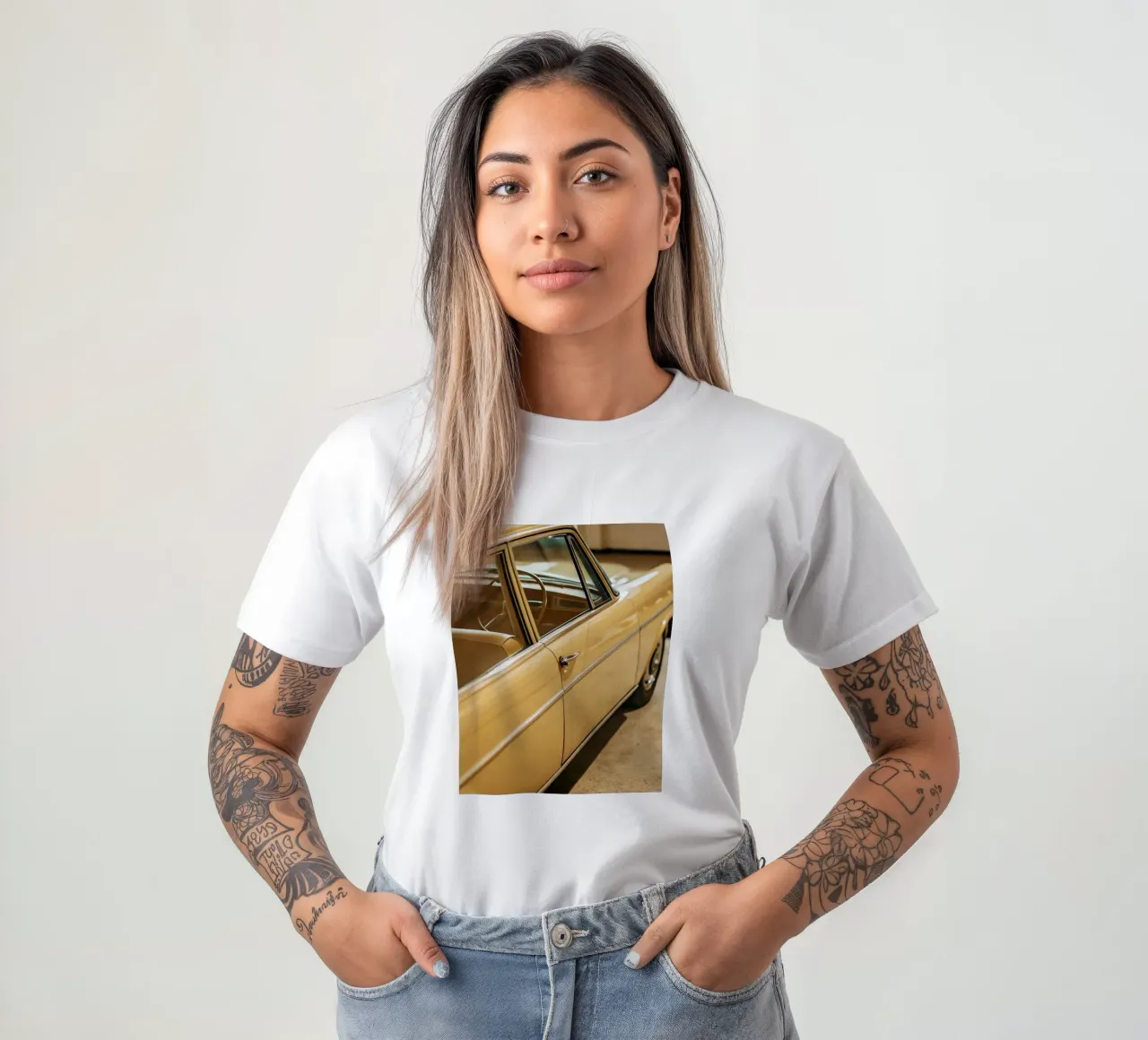 Auto d'epoca gialla t-shirt da CAR EDITION