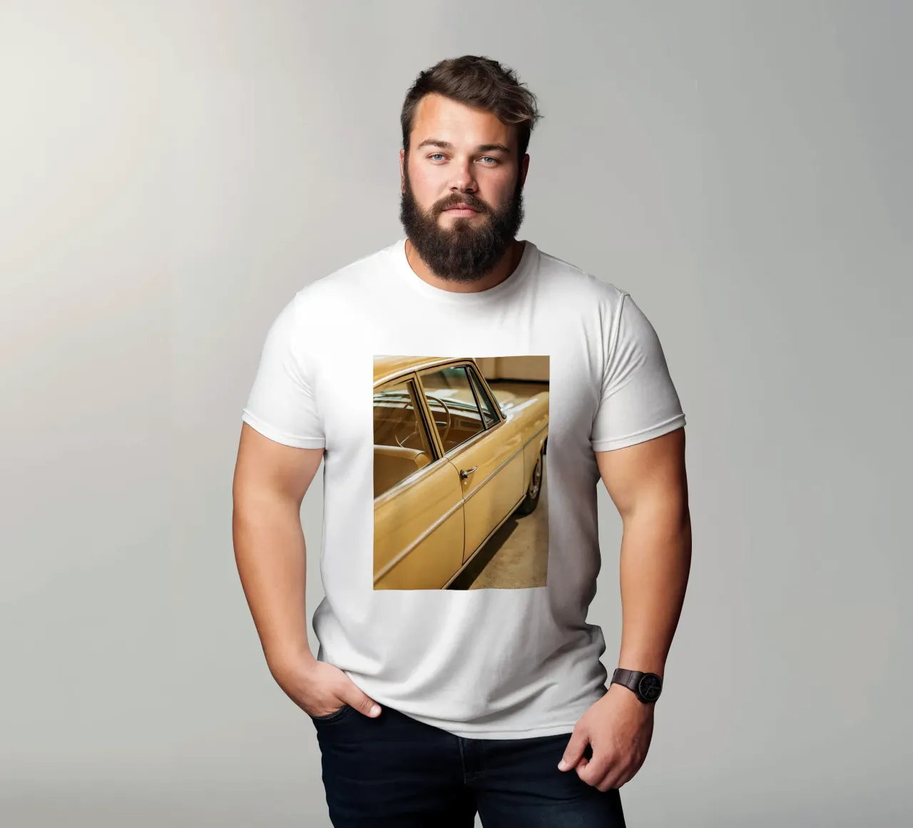 Auto d'epoca gialla t-shirt da CAR EDITION