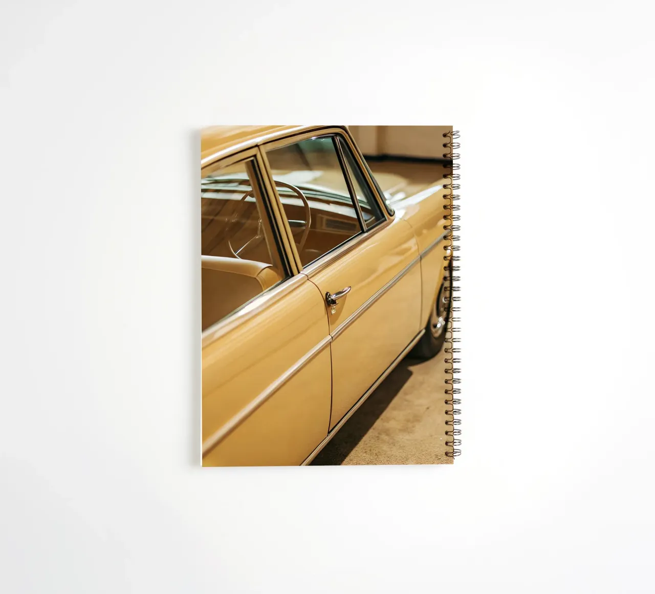 Yellow Classic Car spiral notebook by CAR EDITION