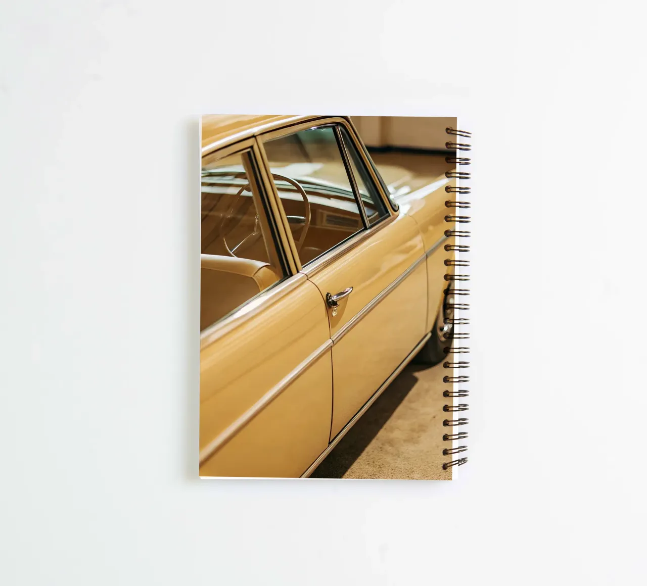 Yellow Classic Car spiral notebook by CAR EDITION