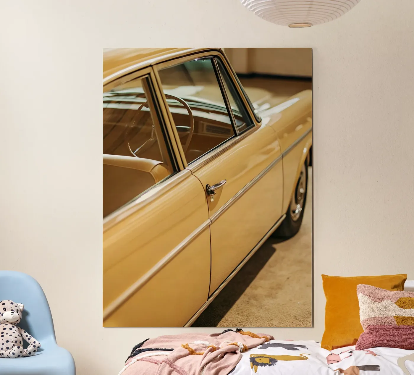 Gelber Oldtimer Poster von CAR EDITION