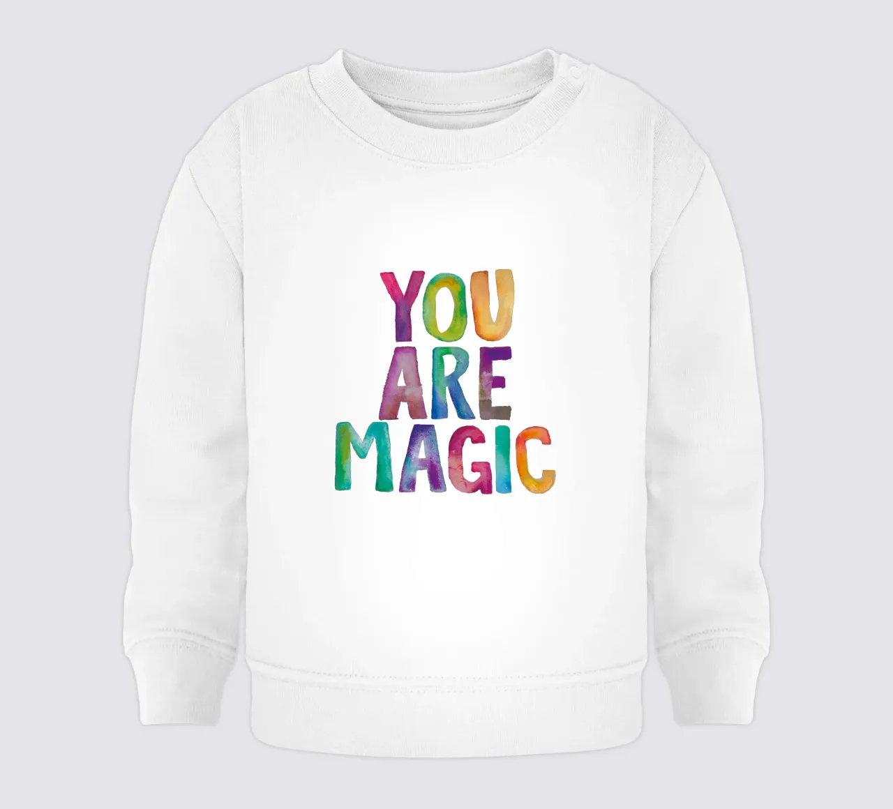 Sei magico Design tipografico arcobaleno per bambini felpa neonato da THE MOTIVATED TYPE