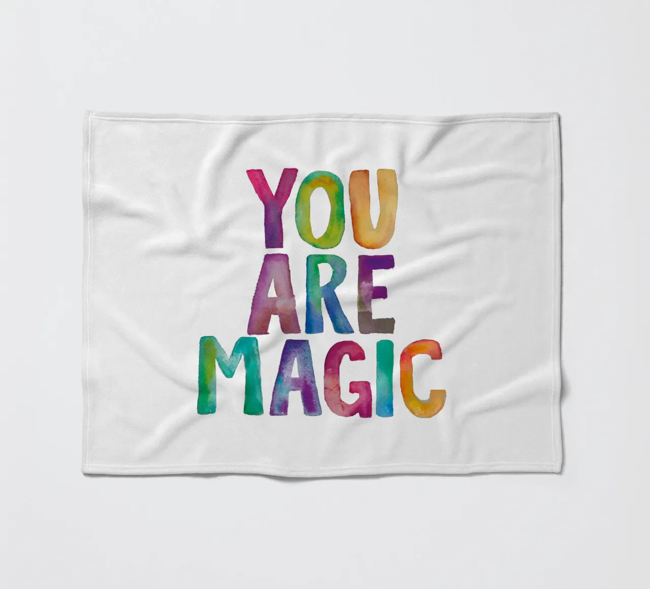 Sei magico Design tipografico arcobaleno per bambini coperta in pile da THE MOTIVATED TYPE