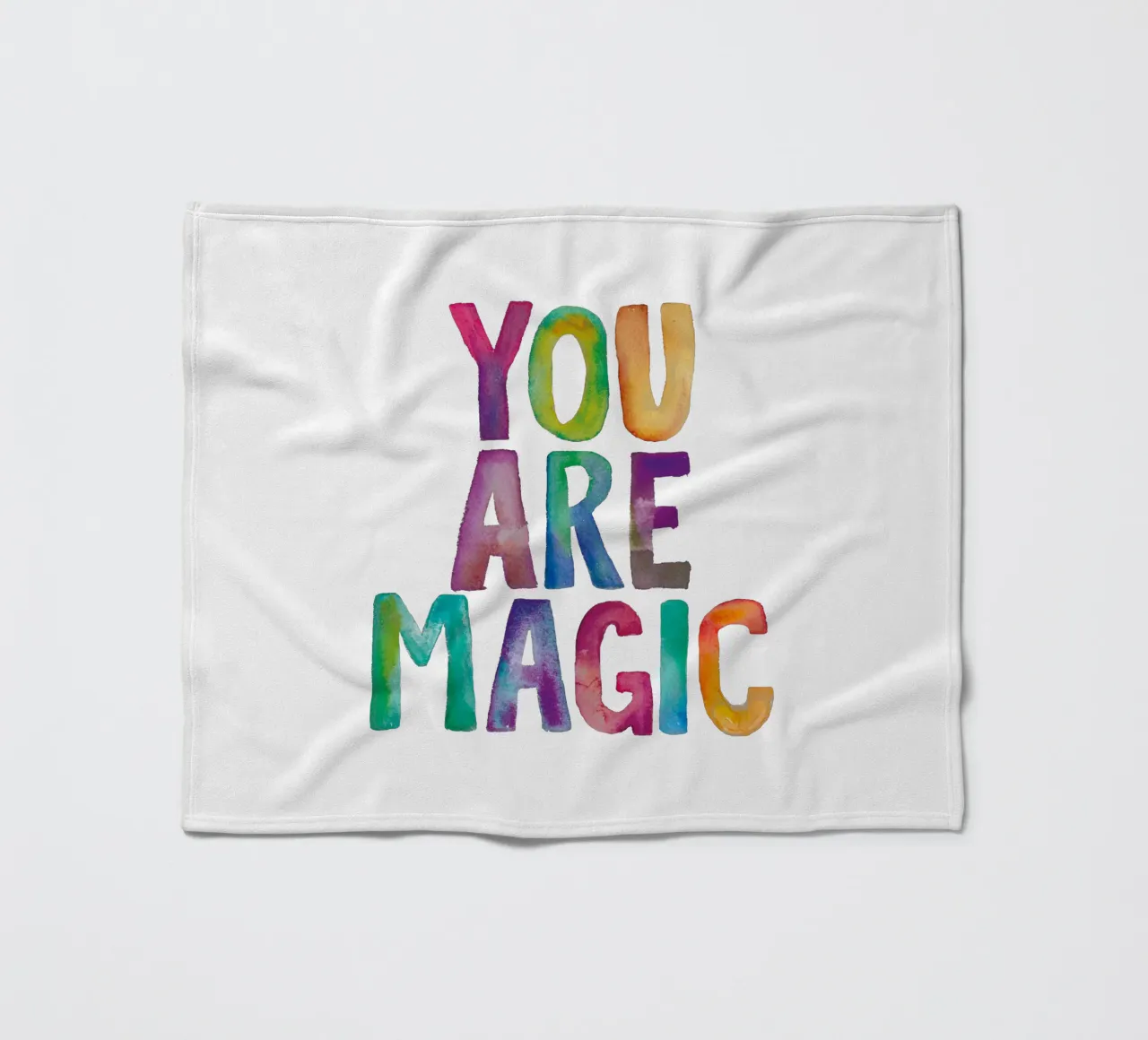 Sei magico Design tipografico arcobaleno per bambini coperta in pile da THE MOTIVATED TYPE