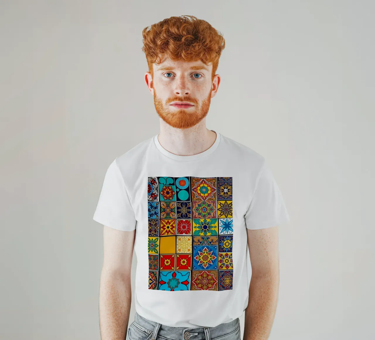 mosaic tiles display intricate patterns art t-shirt by DesignDoodle