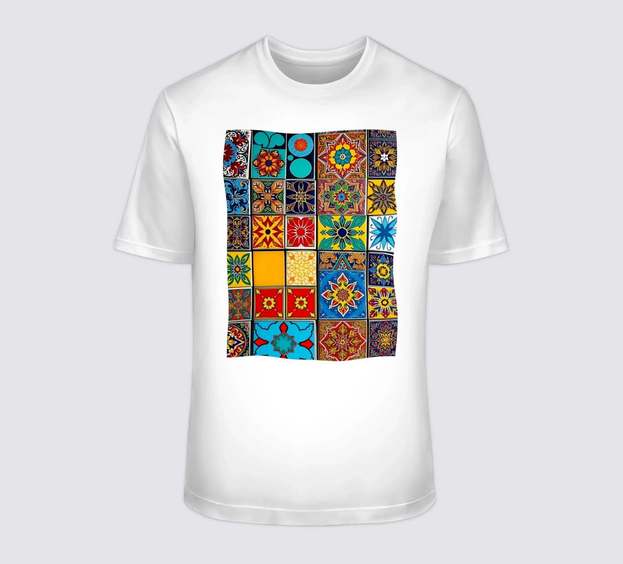 mosaic tiles display intricate patterns art t-shirt by DesignDoodle
