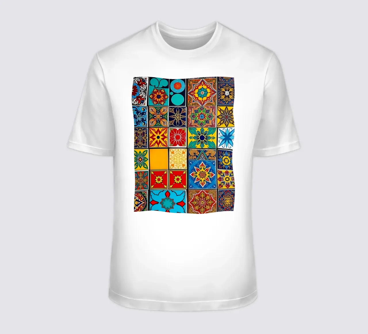 mosaic tiles display intricate patterns art t-shirt by DesignDoodle
