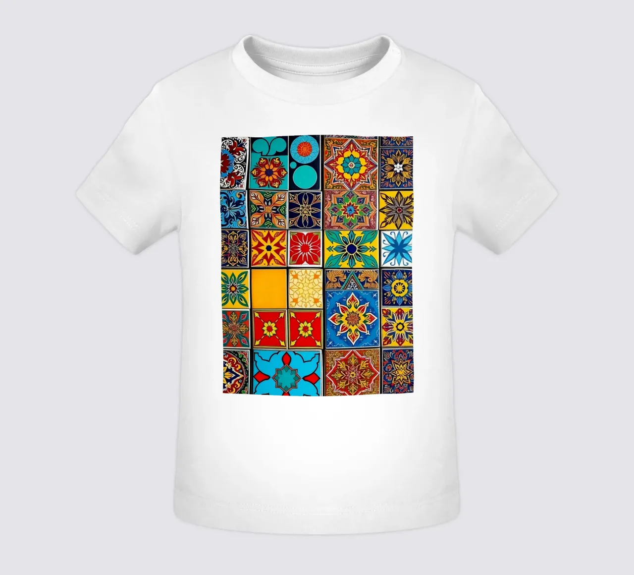 mosaic tiles display intricate patterns art baby t-shirt by DesignDoodle