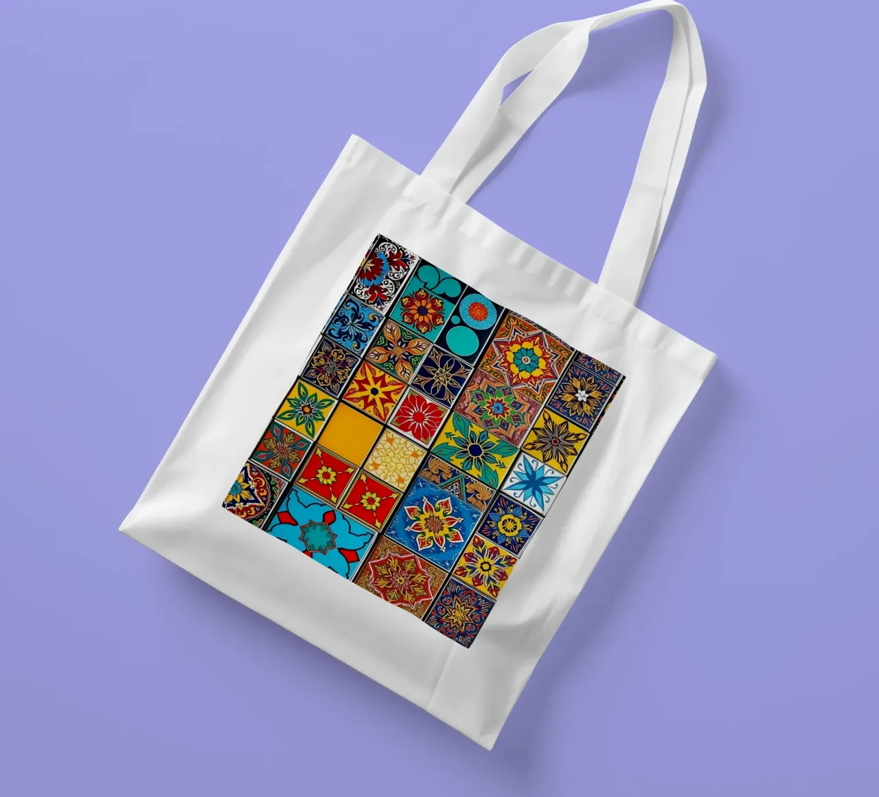 mosaic tiles display intricate patterns art tote bag by DesignDoodle