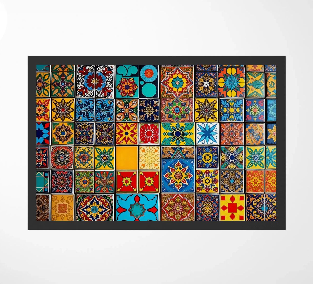 mosaic tiles display intricate patterns art doormat by DesignDoodle