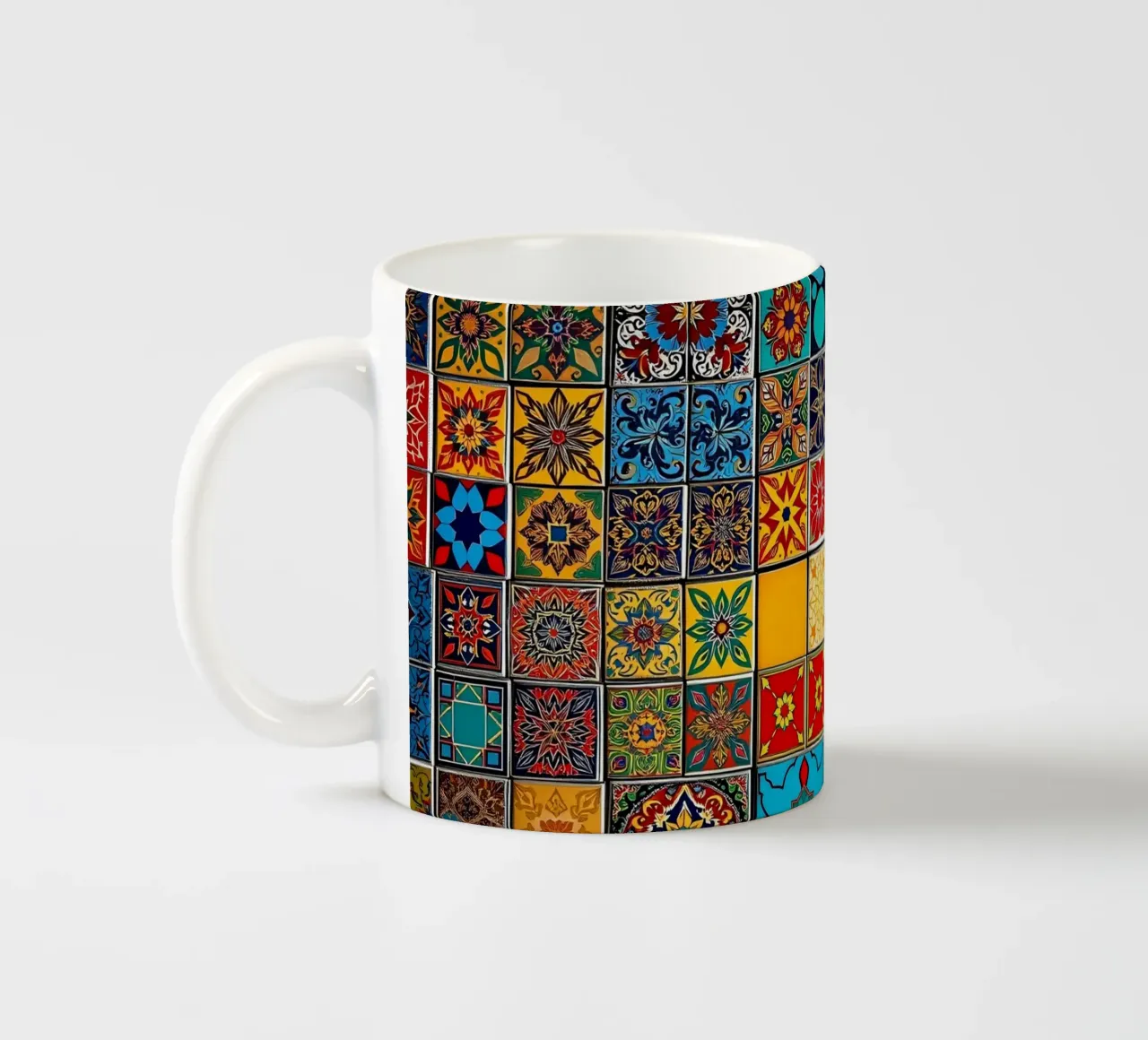 Mosaikfliesen zeigen verschlungene Muster Kunst Keramik Tasse von DesignDoodle