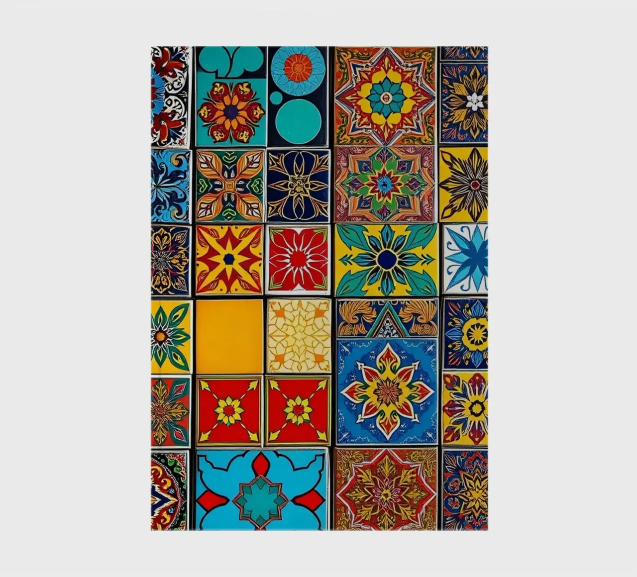 mosaic tiles display intricate patterns art notebook by DesignDoodle