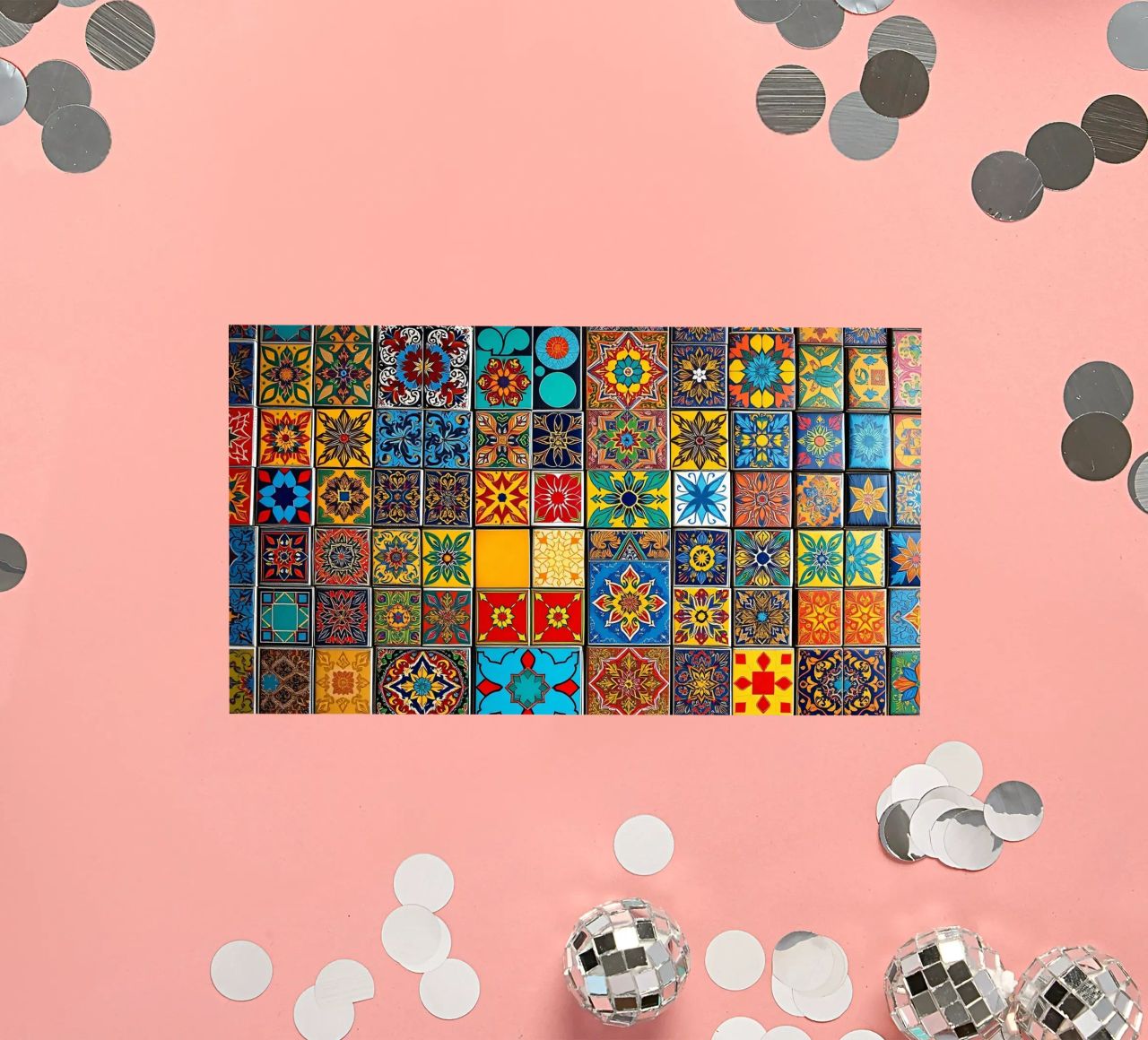 mosaic tiles display intricate patterns art sticker by DesignDoodle