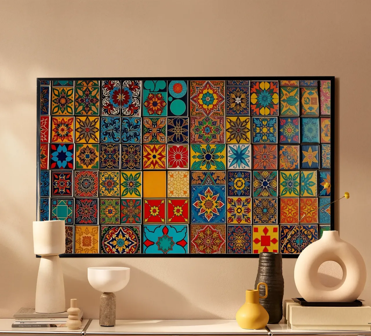 Mosaikfliesen zeigen verschlungene Muster Kunst Poster von DesignDoodle
