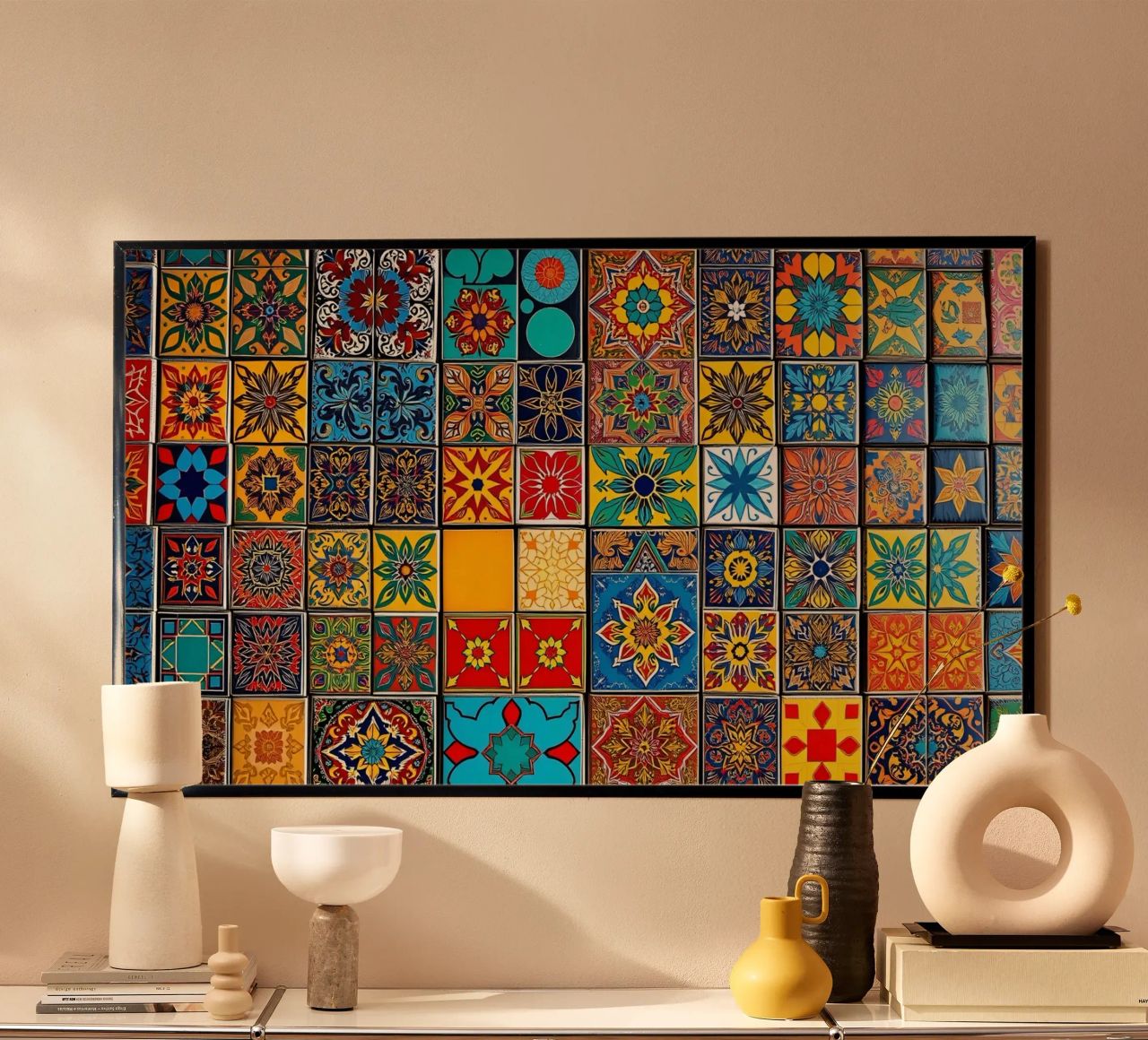 mosaic tiles display intricate patterns art hahnemühle by DesignDoodle