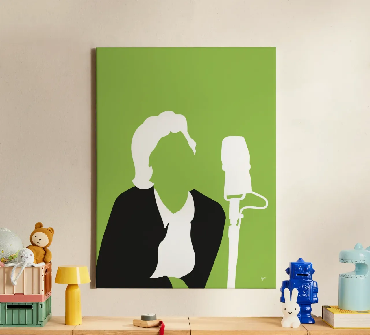 No266 Doris Day tela con Cornice a cassetta da Iconic Rockstars