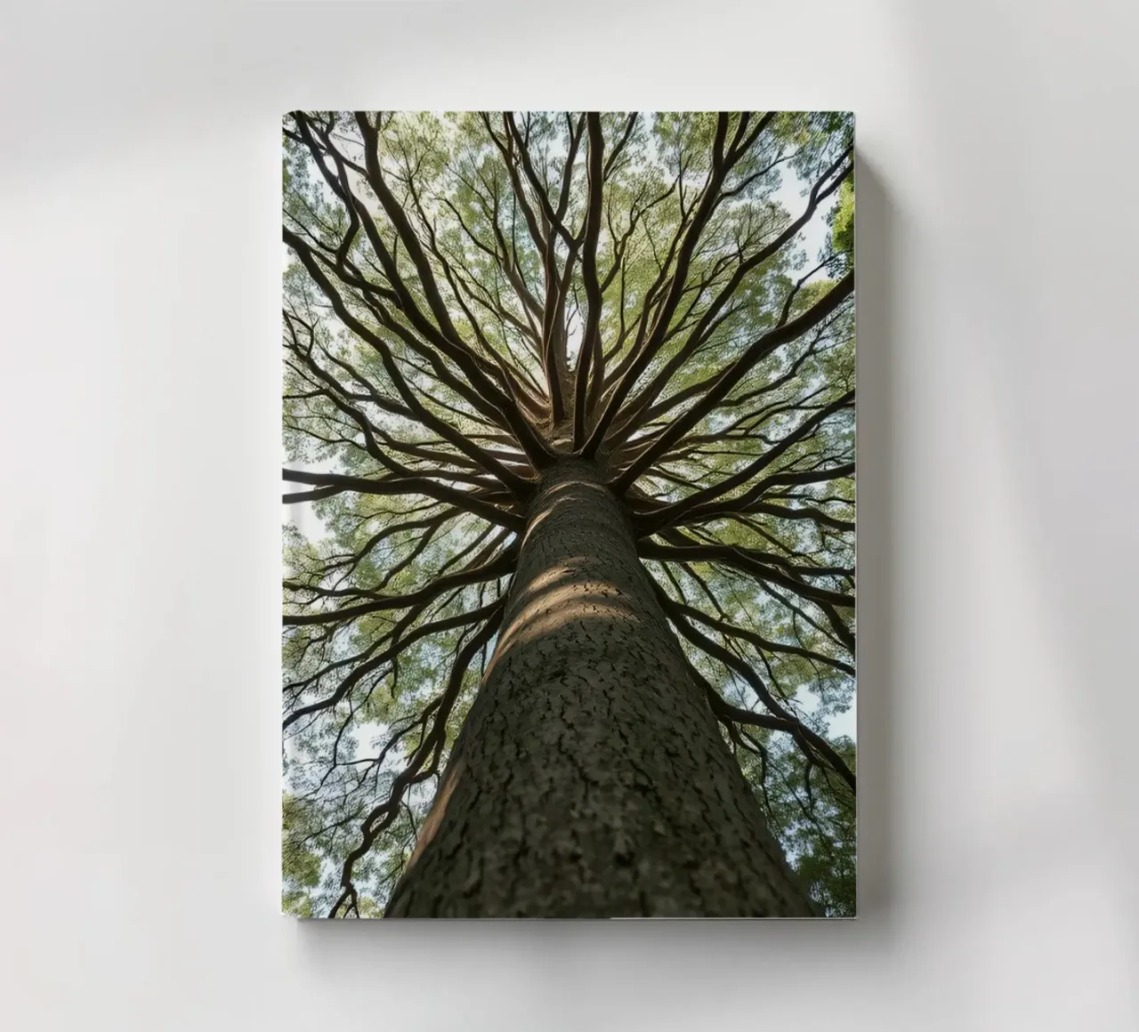 Majestic tree towering over the forest with sprawling branch notebook by DesignDoodle