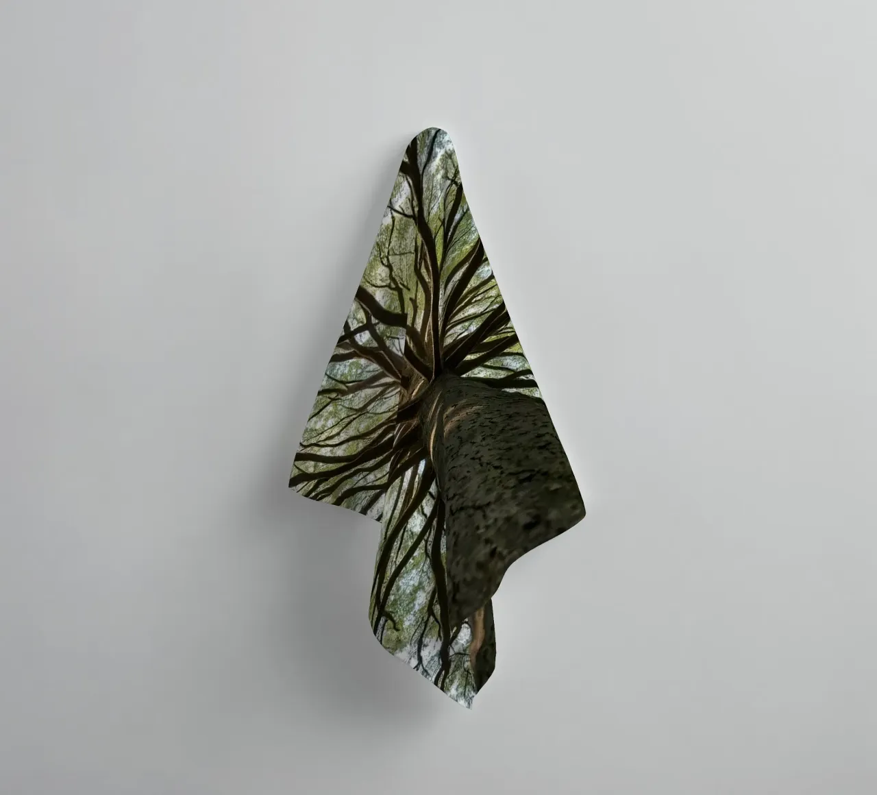 Majestic tree towering over the forest with sprawling branch towel by DesignDoodle