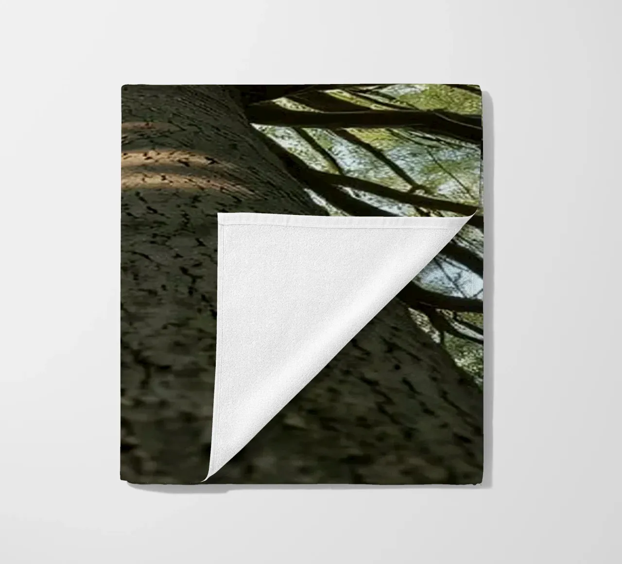 Un albero maestoso che sovrasta la foresta con i suoi rami telo mare da DesignDoodle