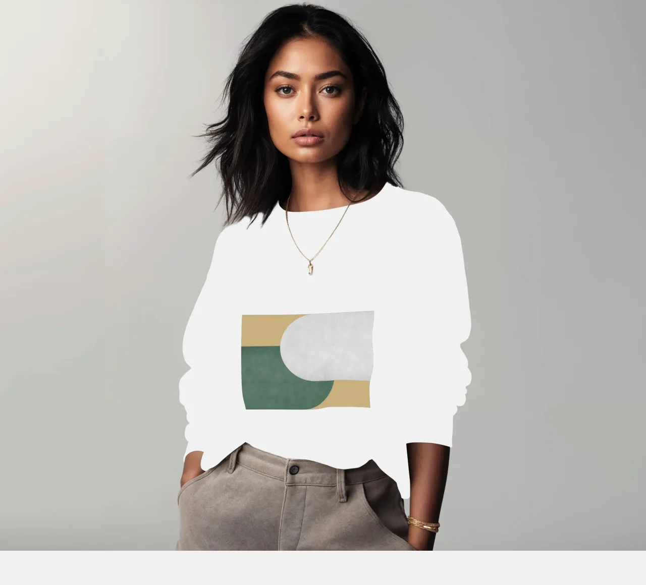 Halfmoon Colorblock - felpa da MoonlightPrint