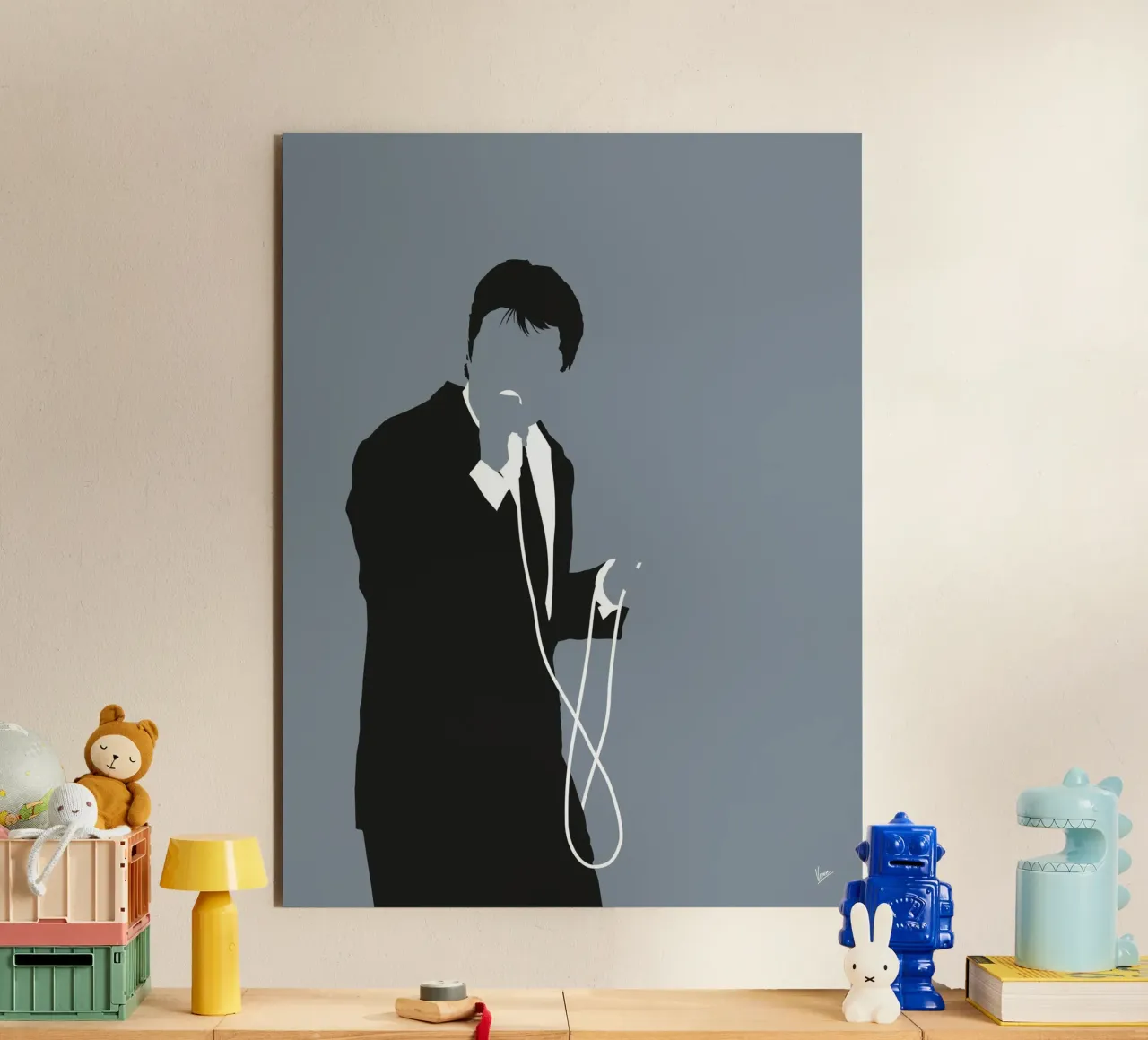 No277 Robert Palmer alluminio dibond da Iconic Rockstars