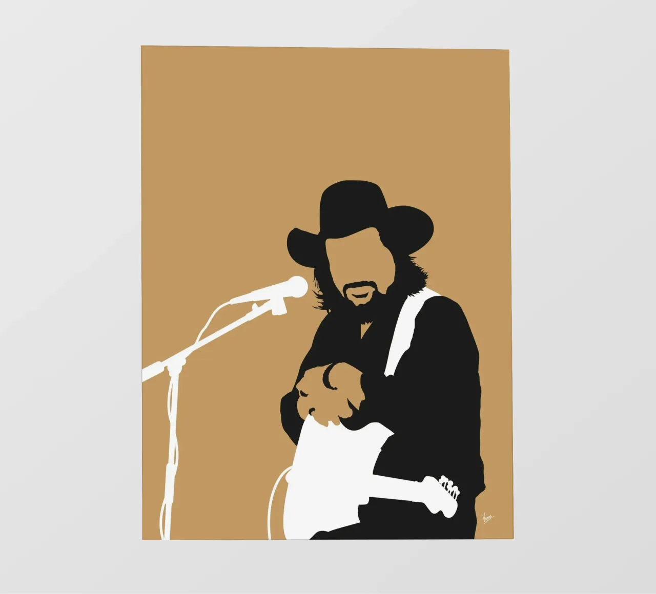 No280 Waylon Jennings pellicola backlit da Iconic Rockstars