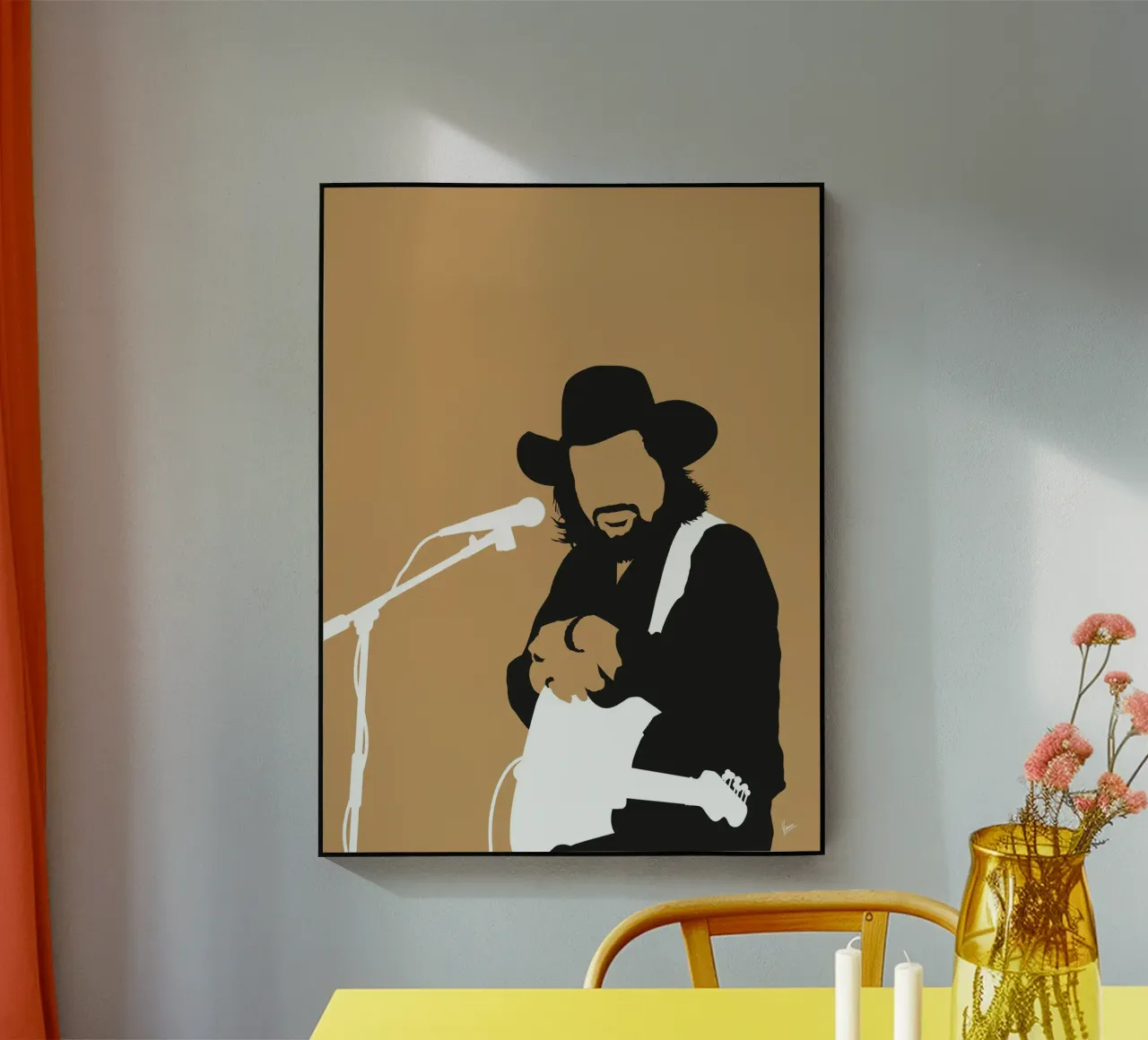 No280 Waylon Jennings plexiglass da Iconic Rockstars