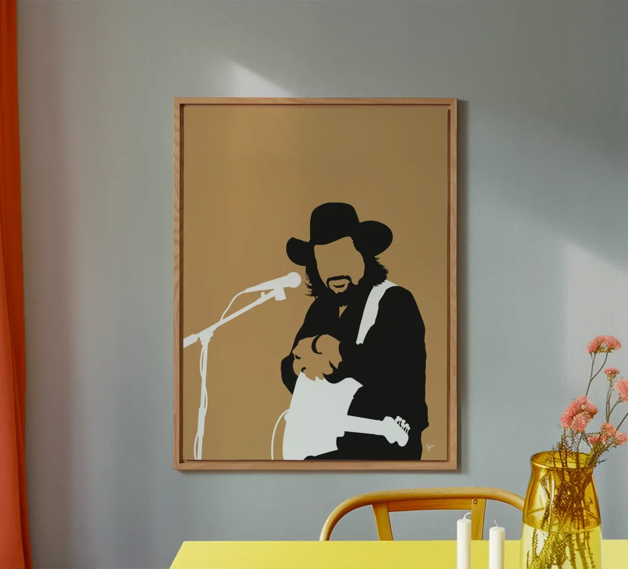 No280 Waylon Jennings alluminio dibond da Iconic Rockstars