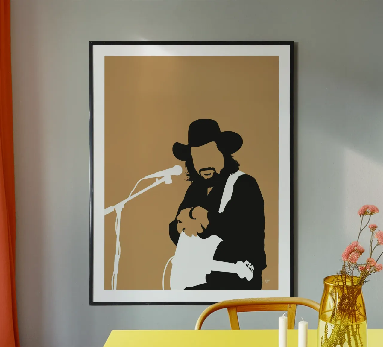 No280 Waylon Jennings poster da Iconic Rockstars