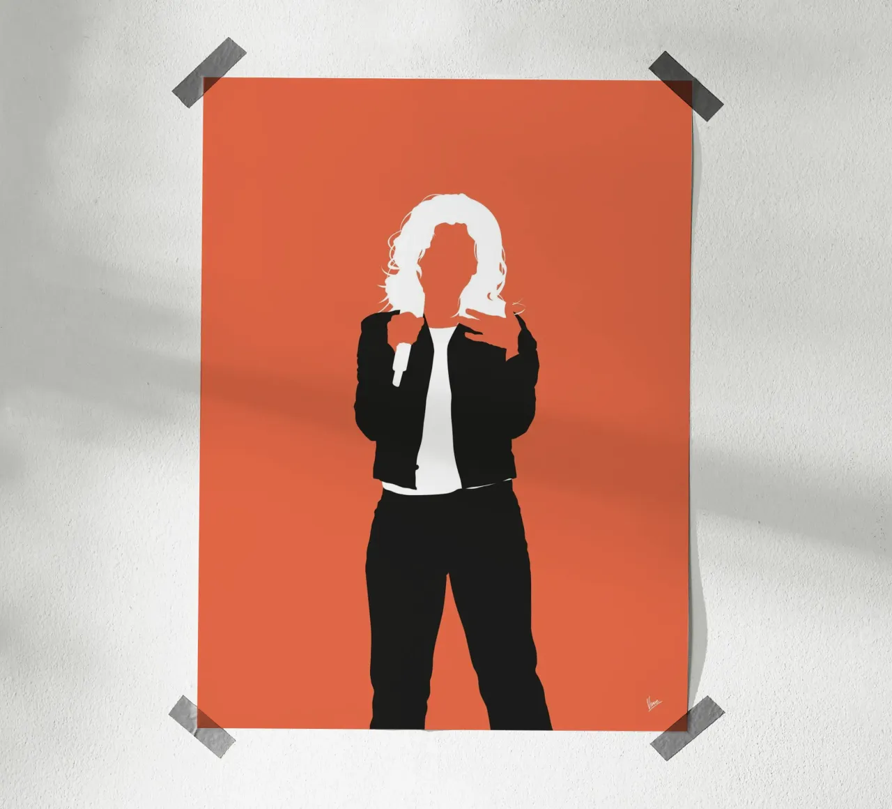 No283 Kelly Clarkson poster con telaio in plastica da Iconic Rockstars