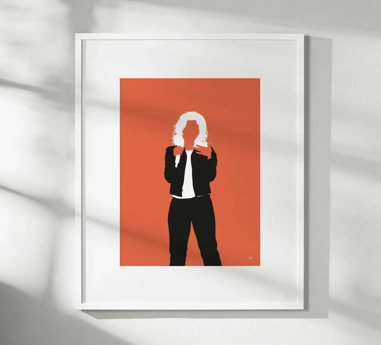 No283 Kelly Clarkson poster con telaio in plastica da Iconic Rockstars