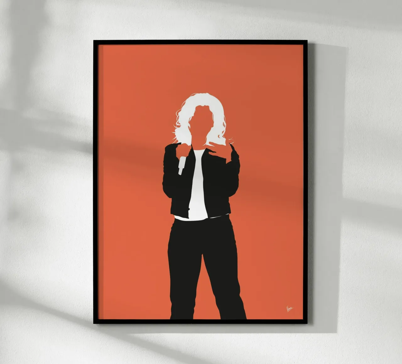 No283 Kelly Clarkson poster con telaio in plastica da Iconic Rockstars