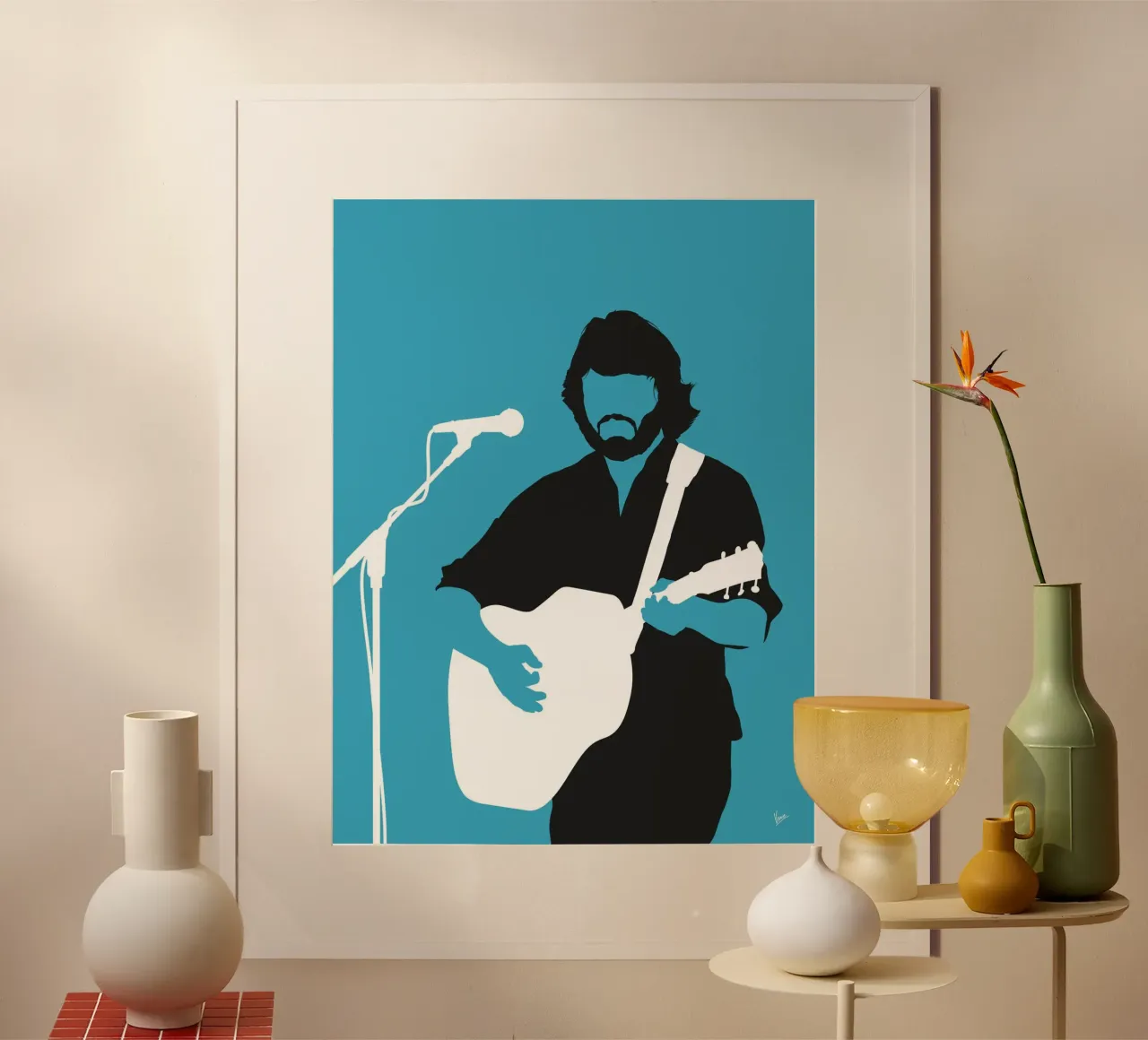 No285 Kris Kristofferson poster con telaio in plastica da Iconic Rockstars