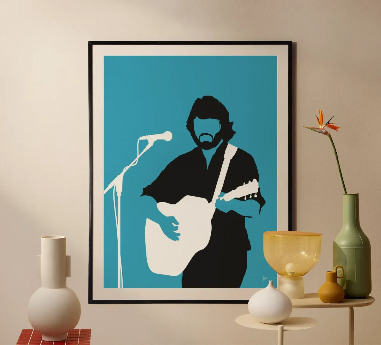 No285 Kris Kristofferson poster con telaio in plastica da Iconic Rockstars