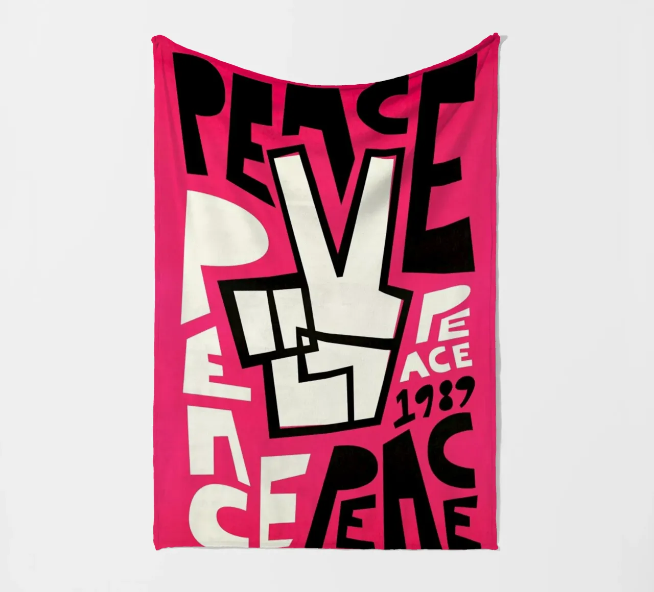 Peace fleece blanket by Fox & Velvet